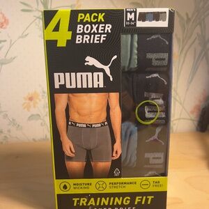 PUMA Men's Boxer Brief, 4  pack